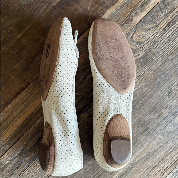 Vintage Chloe Cream Ballet Bow Flats| Vintage Chloe Shoes - Picture 9 of 16